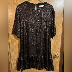 Black Sequin Dress
